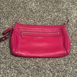 Coach Pink Leather Clutch